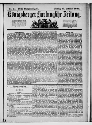 Königsberger Hartungsche Zeitung vom 21.02.1890