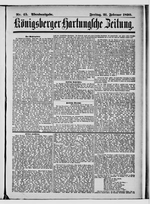 Königsberger Hartungsche Zeitung on Feb 21, 1890