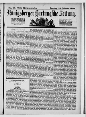 Königsberger Hartungsche Zeitung vom 23.02.1890