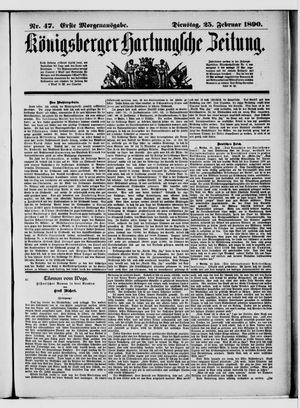 Königsberger Hartungsche Zeitung vom 25.02.1890