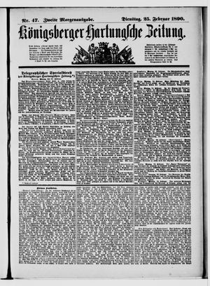 Königsberger Hartungsche Zeitung vom 25.02.1890