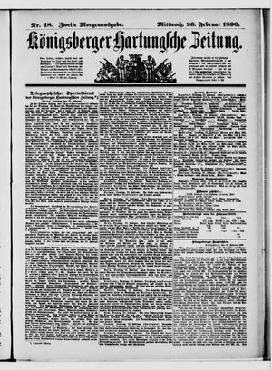 Königsberger Hartungsche Zeitung vom 26.02.1890