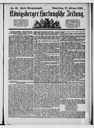 Königsberger Hartungsche Zeitung vom 27.02.1890