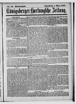 Königsberger Hartungsche Zeitung on Mar 1, 1890