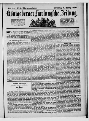 Königsberger Hartungsche Zeitung vom 02.03.1890