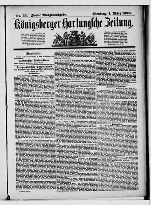 Königsberger Hartungsche Zeitung on Mar 4, 1890