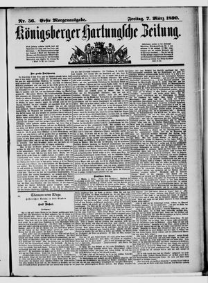 Königsberger Hartungsche Zeitung vom 07.03.1890