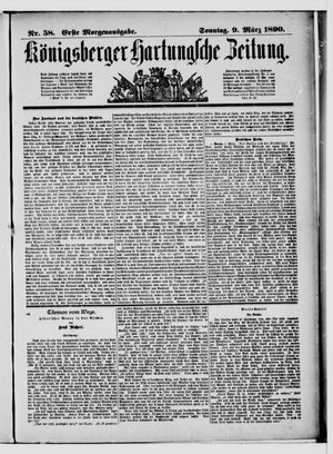Königsberger Hartungsche Zeitung vom 09.03.1890