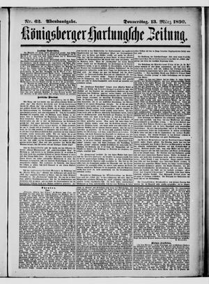 Königsberger Hartungsche Zeitung on Mar 13, 1890
