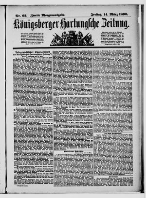 Königsberger Hartungsche Zeitung on Mar 14, 1890