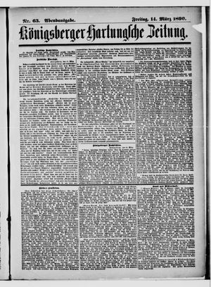 Königsberger Hartungsche Zeitung vom 14.03.1890
