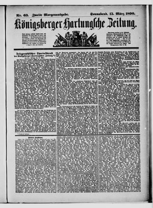 Königsberger Hartungsche Zeitung on Mar 15, 1890