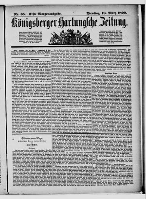 Königsberger Hartungsche Zeitung vom 18.03.1890
