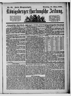 Königsberger Hartungsche Zeitung on Mar 18, 1890