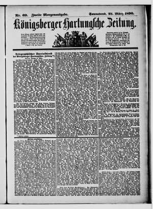 Königsberger Hartungsche Zeitung vom 22.03.1890