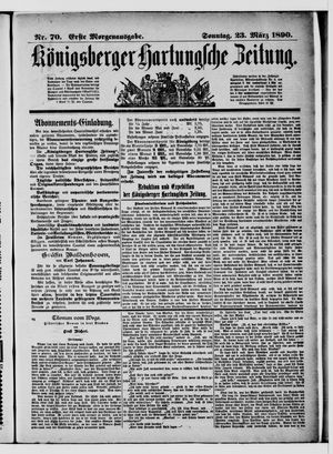 Königsberger Hartungsche Zeitung vom 23.03.1890