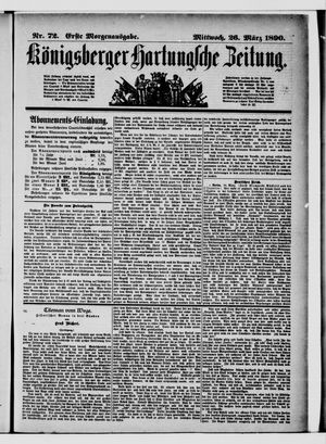 Königsberger Hartungsche Zeitung vom 26.03.1890