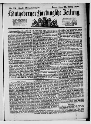 Königsberger Hartungsche Zeitung on Mar 27, 1890
