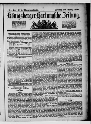 Königsberger Hartungsche Zeitung vom 28.03.1890