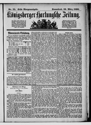 Königsberger Hartungsche Zeitung on Mar 29, 1890
