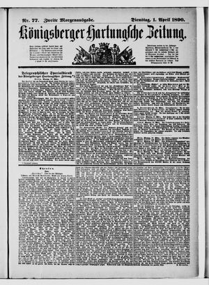 Königsberger Hartungsche Zeitung vom 01.04.1890