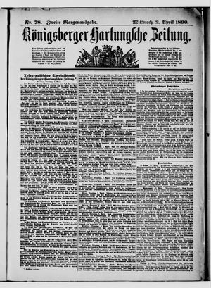 Königsberger Hartungsche Zeitung on Apr 2, 1890