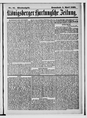 Königsberger Hartungsche Zeitung vom 05.04.1890