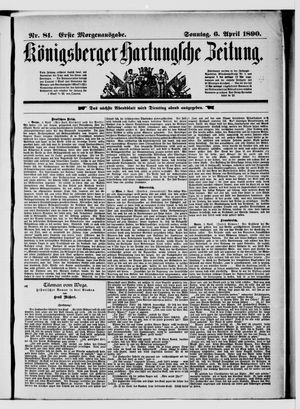 Königsberger Hartungsche Zeitung vom 06.04.1890