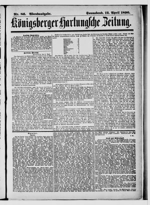 Königsberger Hartungsche Zeitung on Apr 12, 1890