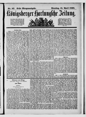 Königsberger Hartungsche Zeitung on Apr 15, 1890