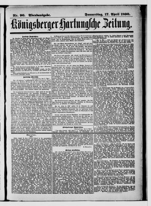Königsberger Hartungsche Zeitung vom 17.04.1890