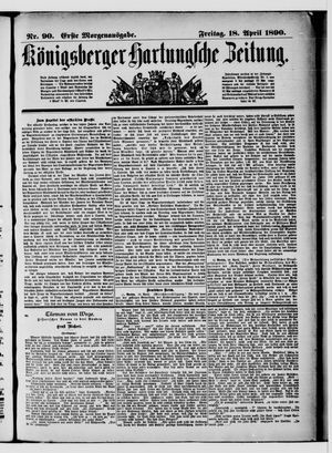 Königsberger Hartungsche Zeitung vom 18.04.1890