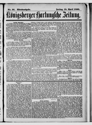 Königsberger Hartungsche Zeitung on Apr 18, 1890