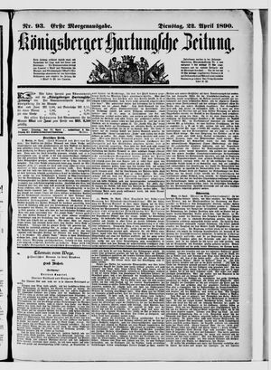 Königsberger Hartungsche Zeitung vom 22.04.1890