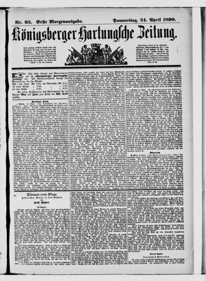 Königsberger Hartungsche Zeitung vom 24.04.1890