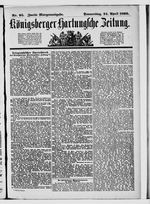 Königsberger Hartungsche Zeitung on Apr 24, 1890