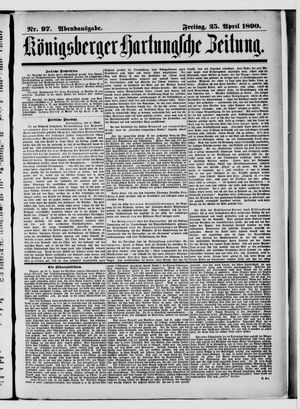 Königsberger Hartungsche Zeitung on Apr 25, 1890