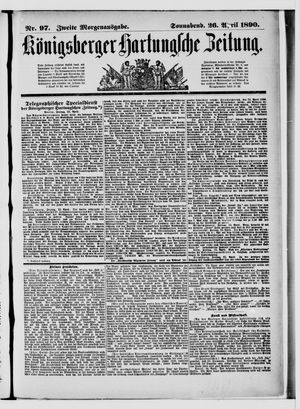 Königsberger Hartungsche Zeitung on Apr 26, 1890