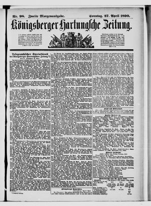 Königsberger Hartungsche Zeitung on Apr 27, 1890