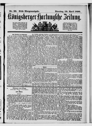Königsberger Hartungsche Zeitung vom 29.04.1890