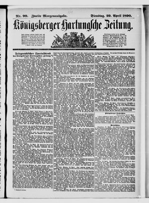 Königsberger Hartungsche Zeitung on Apr 29, 1890