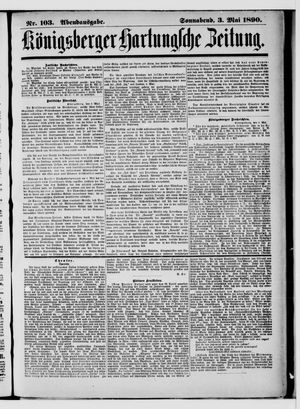 Königsberger Hartungsche Zeitung on May 3, 1890