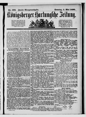 Königsberger Hartungsche Zeitung on May 4, 1890