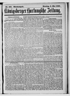 Königsberger Hartungsche Zeitung vom 06.05.1890