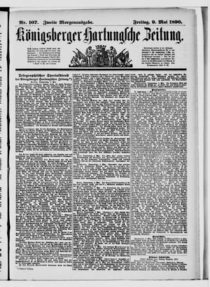 Königsberger Hartungsche Zeitung vom 09.05.1890