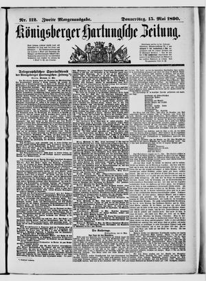 Königsberger Hartungsche Zeitung on May 15, 1890