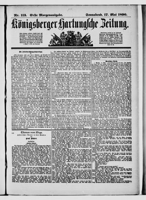 Königsberger Hartungsche Zeitung on May 17, 1890
