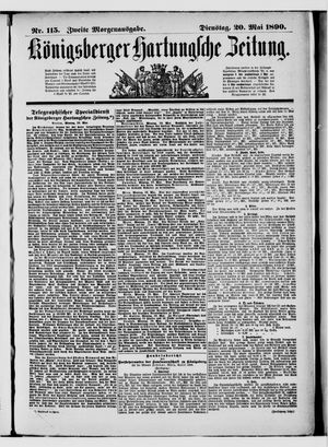 Königsberger Hartungsche Zeitung on May 20, 1890