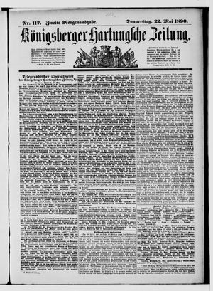 Königsberger Hartungsche Zeitung on May 22, 1890
