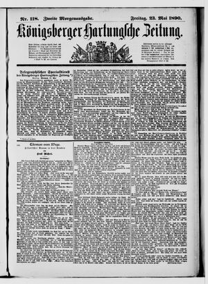Königsberger Hartungsche Zeitung vom 23.05.1890